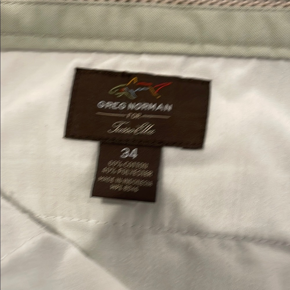 Greg Norman Collection Cargo Shorts.Color is very pale green.